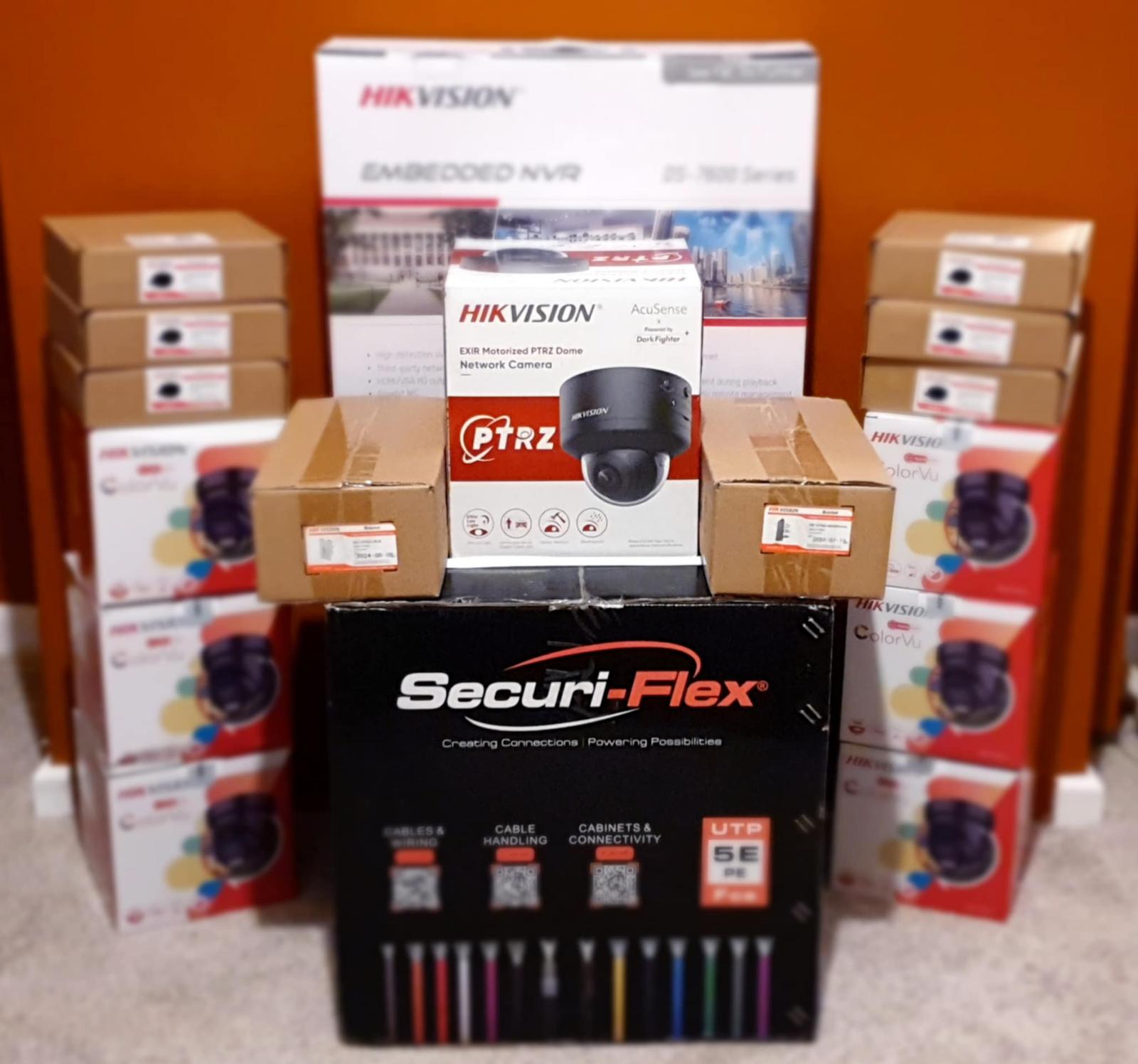 Outdoor CCTV camera installation