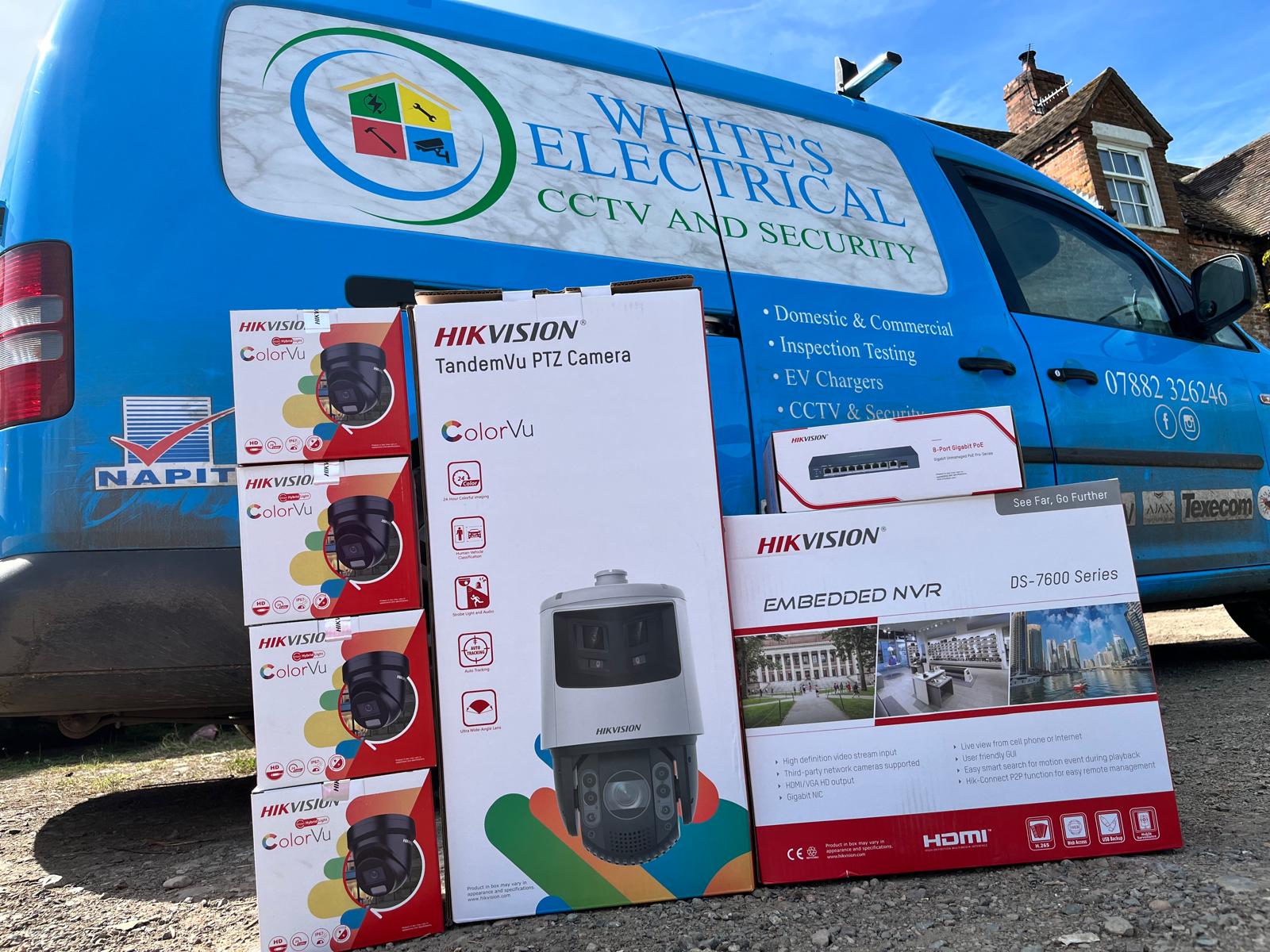 Outdoor CCTV camera installation